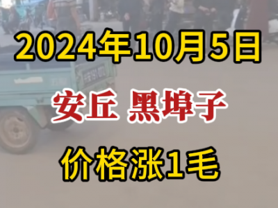 10月5日下午安丘黑埠子市場（價格漲1毛） ()