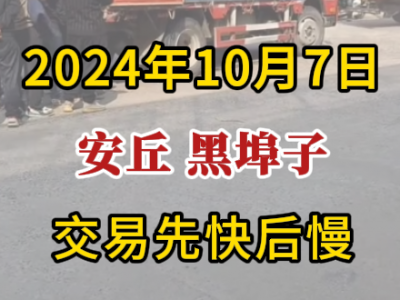 10月7日下午安丘黑埠子市場（交易先快后慢） ()