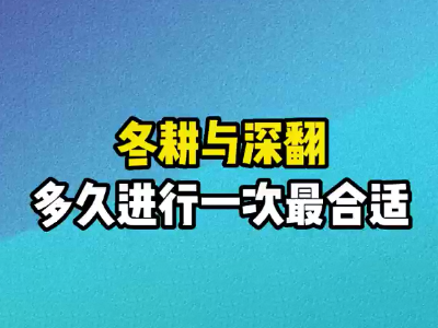 冬耕與深翻多久進行一次最合適？ ()